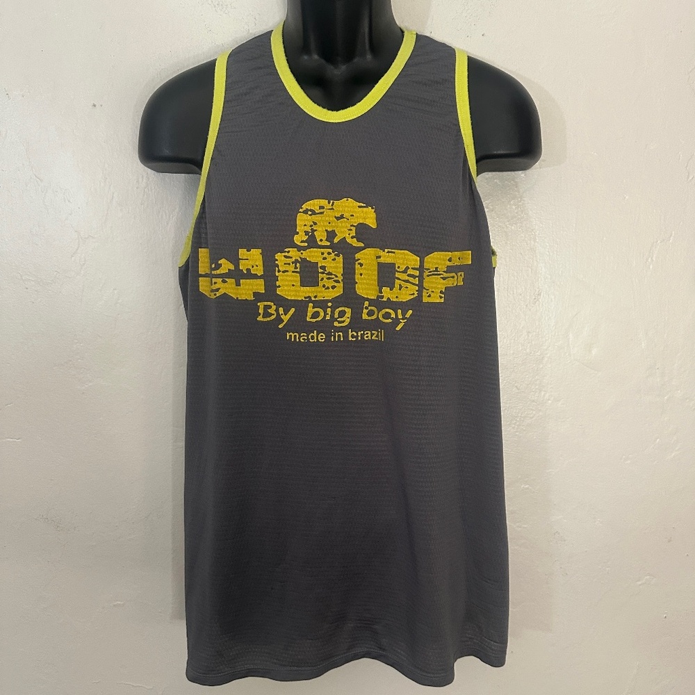Big Boy Woof Tank Top XL Gently worn Poly blend no fabric tag 23" armpits